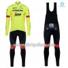 Tenue Maillot M/L + Collant à Bretelles 2018 Trek-Segafredo Hiver Thermal Fleece N002